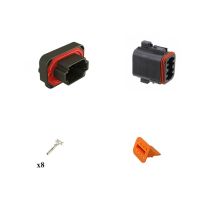 Kit Connecteur Dt15 Series Femelle 8 Voies Pcb Noir