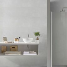 Grosfillex Kunststoffpaneele Element Compact 120 X 37,5 Cm 8 Mm Beton Weiß Paneele