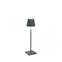 Lampada Led 3000k Da Tavolo Dimmerabile Grigia Poldina Pro Micro 1.6w Ip65 Zafferano Ld0490n3