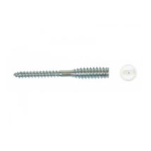 Ing Fixations - Caja De 100 Tornillos Ing Fixing Pvc Top-root - 6x70 Mm - Rosca 33 Mm Tapa Blanca - A430140