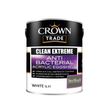 Crown Trade Clean Extreme Anti Bacterial Acrylic Eggshell - White - 5l