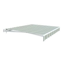 Green Bay - Greenbay Garden Patio Manual Retractable Awning Canopy Sun Shade Shelter Angle Adjustable 2.5x2m Multi-stripe