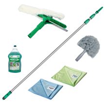 Wintergarten Reinigungsset (reinigungsmittel Fensterwischer Tücher) Ak130 - Unger