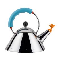 Alessi – Kettle – 800ml Capacity – Light Blue – Designed by Michael Graves – Iconic Bird Whistle Design
