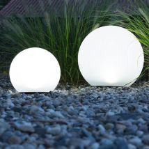 Heitronic - 35420 Boule Solar-dekoleuchte Kugel Led Led Fest Eingebaut 0.2 W Weiß