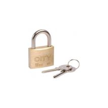 ISEO – Automatisches Vorhängeschloss City 30mm – Messingkörper – Sicherheitsmechanismus – 2 nummerierte Schlüssel