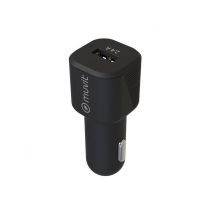 Muvit For Change Pack Cargador Coche Usb 2.4a 12w + Cable Lightning Mfi 2.4a 1,2m Negro