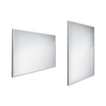 Nimco - Specchi - Specchio Con Illuminazione Led, 100x70 Cm, Alluminio Zp 13004