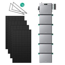 Zendure Solarflow 2400 Pro Balkonkraftwerk-set – 4x 450w Bifaziale Solarmodule + 5xab3000l Akkus (14.4 Kwh, 2400w Ausgang, 4 Mppt, 3000w Dc Eingang, 