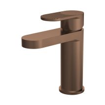 Nuie Cyprus Fluted Mono Basin Mixer Tap With Push Button Waste - Brushed Bronze