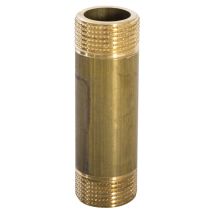 Niple Doble De Tubo Latón Amarillo 3/8" Mm Fp Pattaroni F195 80 Mm