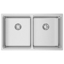 Rodi 18u8etx0678a0 Lavello Cucina 2 Vasche Da Incasso Larghezza 74 Cm Materiale Acciaio Inox