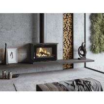 Poêle À Bois Ventilé Racordable - Firematic Montréal 12.8 Kw Avec Kit Air - Foyer En Fonte