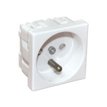 Base Eléctrica 45x45, Blanca - 2p+z Alantec