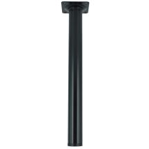 Piedino in Acciaio 30mm – Altezza 100mm – Piastra Quadrata 60x60mm – Finitura Nera – Filettatura 10Ma
