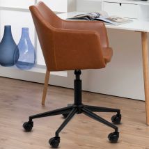 Chaise De Bureau Novan Similicuir - Brun