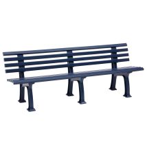 Gartenbank JUIST – 4-Sitzer – Kunststoff – Blau – 2000 mm – 740 mm – 540 mm – 440 mm – 320 kg