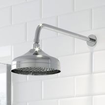 Traditional Bathroom Wall Mounted Chrome Round Drencher Fixed Shower Arm Head