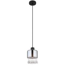 Pendelleuchte Hängelampe Esszimmerleuchte Deckenlampe Glas Kristalle D 15 Cm