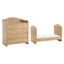 Lit Évolutif 70x140 Et Commode À Langer Vox Megeve Bois