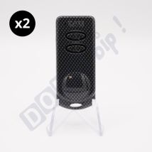 Tau 250k-slimrp - Lot De 2 Télécommandes 2 Canaux Portail Et Garage - 433,92 Mhz - Codage Évolutif Rolling Code - Format Slim - Compatible Récepteurs 