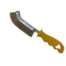Spazzola Manuale in Filo di Ottone – 8006581000127 – Pulizia Metalli, Griglie e Giunti – Lunghezza 245mm, Altezza Filamenti 28mm – SPID