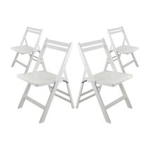 Lot De 4 Chaises Pliantes En Bambou Biano 46x44x78cm Thinia Home