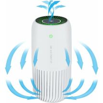 Purificateur D'Air Avec Véritable Filtre Hepa Avec Lumière Uv-c, Mini Purificateur D'Air Elimine 99,97% De Fumée Allergènes Poussière, Purificateur 