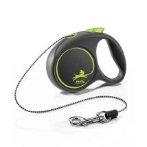 Guinzaglio Flexi Black Design Estensibile In Fettuccia O Corda Per Cani: Xs 3 Metri In Corda - Nero