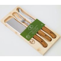 Set 3 pezzi per formaggio – 97146 – Acciaio inossidabile, Manico in vero rovere – Jean Dubost