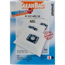 Bolsas de aspirador Cleanbag M 122 AEG 16 – 5 piezas – Compatible con AEG – Reemplaza tamaño 28