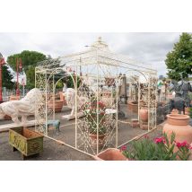 Biscottini – Iron Gazebo 400 cm x 400 cm x 365 cm – Sturdy Tubular Iron – Garden Decoration