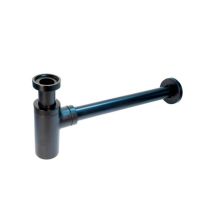 Sifón botella cromado 1 1/4 negro – Latón – Resistente a la corrosión – Montaje fácil