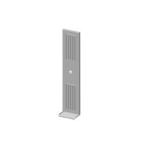 Meltem Fassadenabschluss Fensterlaibung M-WRG-EFL/AP – Edelstahl V2A – Witterungsbeständig – Einfache Montage – 86mm Breite – 375mm Höhe