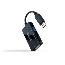 Conversor DisplayPort a DVI-D, VGA y HDMI – 0.2 m – Máxima resolución 3840 x 2160 píxeles – Negro