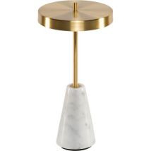 Tischlampe aus weißem Marmor – Höhe: 50cm – Stil: Elegant – Farbe: Weiß