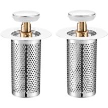 Crépine De Vidange De Sol Universelle En Acier Inoxydable, Paquet De 2, Crépine D'Évier De Baignoire, Crépine D'Évier Pop-up, Crépine D'Évier De 