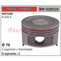 Pistón cortacésped R 210-3 – Diámetro 70 mm – 2 segmentos – Rascador de aceite