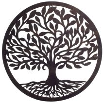 Zen Et Ethnique - Signes Grimalt Aplique Metal Adorno Pared Placa Metal Apliques Metal Negro 1x50x50cm 23662