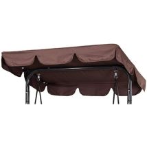 Muff - Waterproof Garden Swing Chair Canopy Cover, Suitable For Outdoor Patio, Garden, (canopy Cover Only) (19512515cm, Brown)