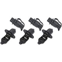 Odipie - Conectores Y Tomas De Remolque De 3 Pines - Toma De Barra De Remolque De 3 Pines Compatible Con Remolques, Camiones, Tractores Y Vehículos 