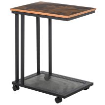 Beistelltisch C-form Rollwagen Servierwagen Laptoptisch Sofatisch Beistelltisch Nachttisch Betttisch Mit Metallgestell Industrie-design Nachttisch 