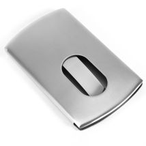 Porte-cartes De Visite Manuel En Acier Inoxydable, Étui Portable Pour Cartes De Visite, Organisateur De Rangement Professionnel