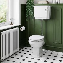 Park Lane – Traditional Low Level Toilet – Soft Close Seat – White Gloss Finish – Complete Toilet Pan