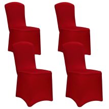 Fundas Para Sillas Juego De 4 Cubre Sillas Elásticos Certificación Oeko-tex Bodas Navidad Aniversarios Bordeaux Rot (de) - Detex