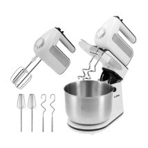 2in1 Handmixer Elektrischer Handrührer Mit Rührschüssel 500w – Elektrischer Küchenmixer Mit 5 Geschwindigkeiten & Turbo-funktion, 3l Edelstahlschüssel