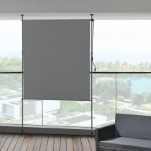 Persiana Enrollable Para Exteriores Cimarra Poliéster 200 X 270 X 310 Cm Gris Oscuro [pro.tec]