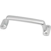 Hermeta - Handgriff Ausladung 26 Mm Länge 140 Mm Breite 38 Mm Aluminiumguss Silberfarbig Eloxiert Anzahl Löcher 4, Ø 3,7 Mm