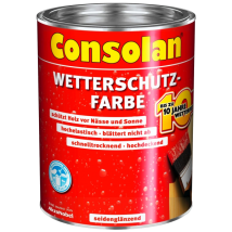 Consolan Wetterschutzfarbe Braun 750ml – Hochdeckend, Wetterfest, Seidenglänzend – Für Holz und Metall