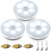 Luce Notturna A Led Automatica, Sensore Di Movimento Per Interni, Luci A Led Wireless, 3 Modalità (automatica/accesa/spenta), Luce A Led Per Armadio, 